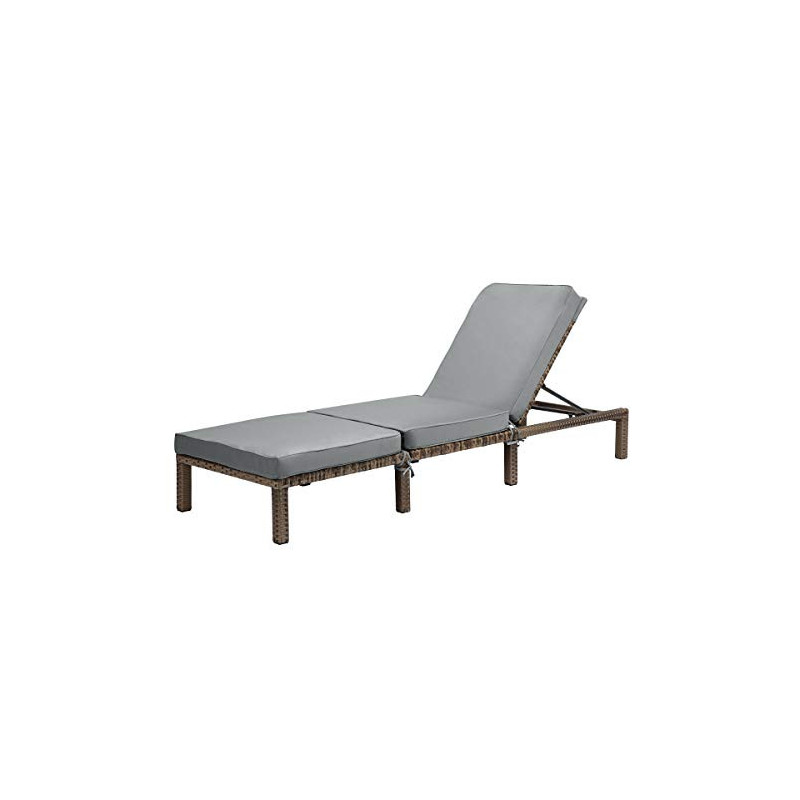 SVITA Peach Gartenliege Rattan-Optik Braun SVITA Peach Gartenliege Rattan-Optik Braun