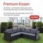 Keter - Rattan Ecksofa Provence Garten Lounge anthrazit | Balkonmöbel Set inkl. bequemen anthraziten Polster | Gartenmöbel Lo Keter - Rattan Ecksofa Provence Garten Lounge anthrazit | Balkonmöbel Set inkl. bequemen anthraziten Polster | Gartenmöbel Lo