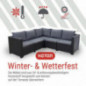 Keter - Rattan Ecksofa Provence Garten Lounge anthrazit | Balkonmöbel Set inkl. bequemen anthraziten Polster | Gartenmöbel Lo Keter - Rattan Ecksofa Provence Garten Lounge anthrazit | Balkonmöbel Set inkl. bequemen anthraziten Polster | Gartenmöbel Lo