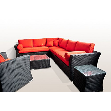 Ragnarök-Möbeldesign PolyRattan - DEUTSCHE Marke - EIGNENE Produktion - 8 Jahre GARANTIE auf UV Besträndigkeit - Lounge Garte