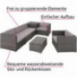 TecTake Polyrattan Sitzgruppe mit Aufbewahrungsbox für Polster, Tisch mit Glasplatte, frei zu gruppierendes Gartenmöbel Set, TecTake Polyrattan Sitzgruppe mit Aufbewahrungsbox für Polster, Tisch mit Glasplatte, frei zu gruppierendes Gartenmöbel Set,