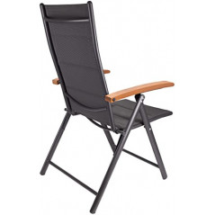 BRUBAKER 2er Set Gartenstühle Verona - Faltstühle klappbar- 7-Fach verstellbare Rückenlehnen - wetterfeste Klappstühle mit Po