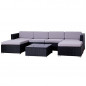 SVITA Lugano Garten-Lounge Poly-Rattan Balkon-Set Rattan-Lounge Gartenmöbel Couch-Set Schwarz SVITA Lugano Garten-Lounge Poly-Rattan Balkon-Set Rattan-Lounge Gartenmöbel Couch-Set Schwarz