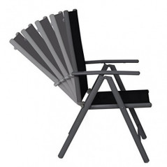 CCLIFE Balkonstühle 2er 4er Set Alu Gartenstuhl Balkonstuhl stapelbar verstellbar klappbar Belastbarkeit 120 kg Aluminium Out