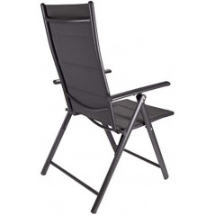 BRUBAKER 2er Set Gartenstühle Riva - Faltstühle klappbar- 7-Fach verstellbare Rückenlehnen - wetterfeste Klappstühle - Anthra