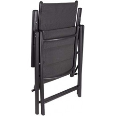 BRUBAKER 2er Set Gartenstühle Riva - Faltstühle klappbar- 7-Fach verstellbare Rückenlehnen - wetterfeste Klappstühle - Anthra