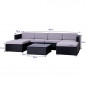 SVITA Lugano Garten-Lounge Poly-Rattan Balkon-Set Rattan-Lounge Gartenmöbel Couch-Set Schwarz SVITA Lugano Garten-Lounge Poly-Rattan Balkon-Set Rattan-Lounge Gartenmöbel Couch-Set Schwarz