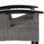 TecTake Alu Rattan Stuhl mit Armlehnen und Beinen aus Massivholz, wetterfest und UV-beständig, Rattanstuhl für Garten, Terras TecTake Alu Rattan Stuhl mit Armlehnen und Beinen aus Massivholz, wetterfest und UV-beständig, Rattanstuhl für Garten, Terras