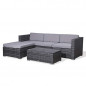 SVITA California Garten-Lounge Polyrattan Gartenset Balkon-Set Rattan-Lounge Grau SVITA California Garten-Lounge Polyrattan Gartenset Balkon-Set Rattan-Lounge Grau