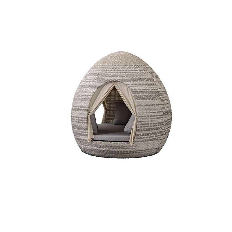 Egg Daybed mit Vorhängen - 360° Drehtechnik Sonnenliege Harkers Island Wash Duo 24 Weaving Egg Daybed mit Vorhängen - 360° Drehtechnik Sonnenliege Harkers Island Wash Duo 24 Weaving