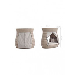 Strandkorbwerk Liegeinsel Mahon Lounge White Pepper Duo 24 Garten Lounge Sommer Liege