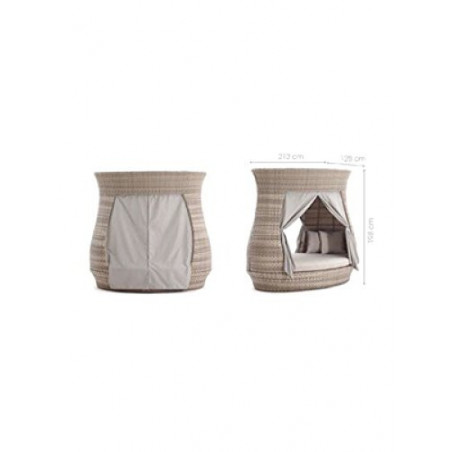 Strandkorbwerk Liegeinsel Mahon Lounge White Pepper Duo 24 Garten Lounge Sommer Liege