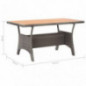 vidaXL Akazienholz Massiv Gartentisch Garten Esstisch Terrassentisch Tisch Balkontisch Gartenmöbel Outdoor Grau 120x70x66cm S vidaXL Akazienholz Massiv Gartentisch Garten Esstisch Terrassentisch Tisch Balkontisch Gartenmöbel Outdoor Grau 120x70x66cm S