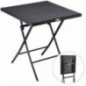 Casaria Polyrattan Klapptisch 63x63cm Platzsparend Klappbar Tragbar 60kg Belastbarkeit Wetterfest Außen Garten Terrasse Balko Casaria Polyrattan Klapptisch 63x63cm Platzsparend Klappbar Tragbar 60kg Belastbarkeit Wetterfest Außen Garten Terrasse Balko