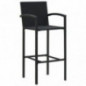 5-teiliges Bar-Set für den Außenbereich mit Armlehne, Polyrattan, schwarz, Artikelfarbe: Schwarz 5-teiliges Bar-Set für den Außenbereich mit Armlehne, Polyrattan, schwarz, Artikelfarbe: Schwarz