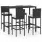 Gartenmöbel Gartenmöbel Gartenmöbelset Gartenmöbel Barset mit Kissen Polyrattan Schwarz Möbel Gartenmöbel Gartenmöbel Gartenmöbelset Gartenmöbel Barset mit Kissen Polyrattan Schwarz Möbel
