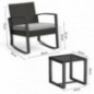 Bealife Rattan Balkonmöbel Set Balkon 2 Personen, Balkonmöbel Kleiner Balkon Outdoor, Balkonset 3 Teilig für Veranden, Innenh Bealife Rattan Balkonmöbel Set Balkon 2 Personen, Balkonmöbel Kleiner Balkon Outdoor, Balkonset 3 Teilig für Veranden, Innenh