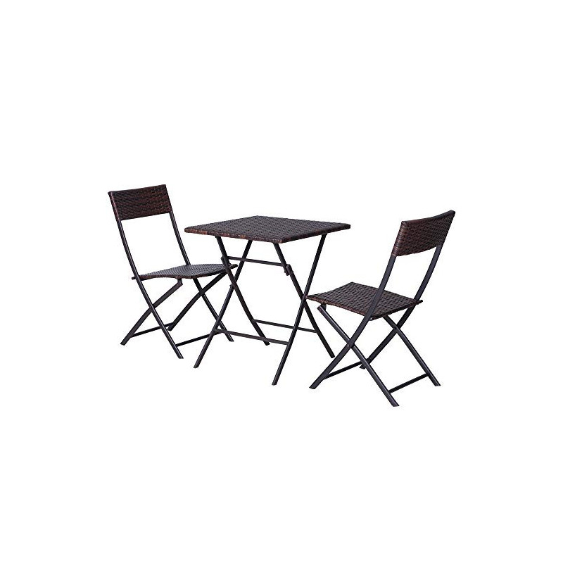 Outsunny Bistroset Polyrattan 3tlg. Balkonmöbel Set Sitzgruppe Essgruppe Gartenmöbel Garnitur Outsunny Bistroset Polyrattan 3tlg. Balkonmöbel Set Sitzgruppe Essgruppe Gartenmöbel Garnitur
