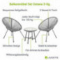 Juskys Balkonmöbel Set Ostana 3-teilig - Tisch & 2 Sessel - stilvolle Sitzgruppe für Balkon, Terrasse & Garten - Gartenmöbel Juskys Balkonmöbel Set Ostana 3-teilig - Tisch & 2 Sessel - stilvolle Sitzgruppe für Balkon, Terrasse & Garten - Gartenmöbel