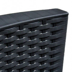 SVITA Poly-Rattan Bistro-Set Tisch Stuhl Balkon-Set Klappbar Rattan-Set Schwarz