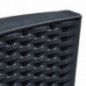SVITA Poly-Rattan Bistro-Set Tisch Stuhl Balkon-Set Klappbar Rattan-Set Schwarz