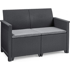 Koll Living Lounge-Set 4-TLG. 2er Sofa, 2 Sessel & Tisch, Sitzgruppe in ansprechender Rattanoptik - höchster Sitzkomfort durc