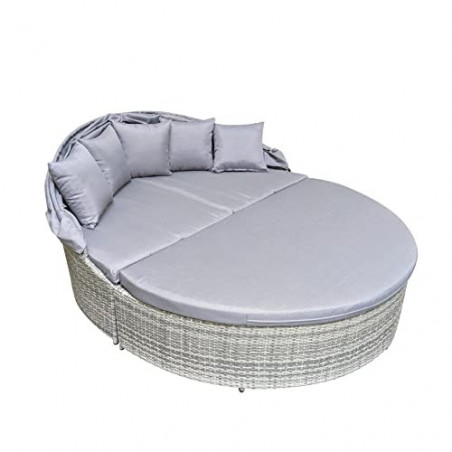 Home Islands Taipeh XL Sonneninsel Loungeinsel Daybed Loungebett Polyrattan