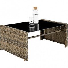 TecTake Lounge Gartenmöbel Set Poly Rattan für den Garten, Möbel für den Balkon, 12-teilige Garten Lounge  wetterfest , Essgr