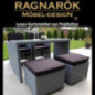 Ragnarök-Möbeldesign Gartenmöbel PolyRattan DEUTSCHE Marke - EIGENE Produktion 8 Jahre GARANTIE Essgruppe Tisch Stuhl + Hocke