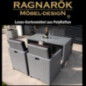 Ragnarök-Möbeldesign Gartenmöbel PolyRattan DEUTSCHE Marke - EIGENE Produktion 8 Jahre GARANTIE Essgruppe Tisch Stuhl + Hocke