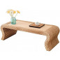 XNHAFW Bohemian Tatami Couch- oder Teetisch Handgefertigt Boden Center Tisch Fenster Heimdekoration  Farbe: Beige, Größe: 120