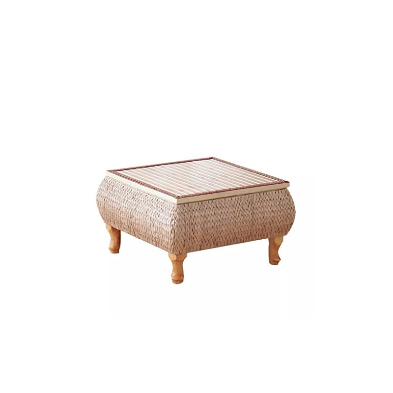 Coffee Table with Storage Rattan Tatami Plattform Low Table for Living Room Möbel Home Bay Fenster Balcony  Color : Natur, Si