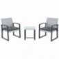 Outsunny Polyrattan Bistroset 3-TLG. Sitzgruppe Balkonmöbel Set Gartensitzgruppe mit Beistelltisch Gartenset Sitzgarnitur mit Outsunny Polyrattan Bistroset 3-TLG. Sitzgruppe Balkonmöbel Set Gartensitzgruppe mit Beistelltisch Gartenset Sitzgarnitur mit