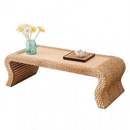 TONPOP Bohemian Tatami Kaffee- oder Teetisch Handgefertigter Boden Mitteltisch Fenster Wohnkultur  Color : Beige, Size : 120x