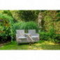 greemotion Rattan-Bank Felin, Gartenbank mit Tisch, ca. 141 x 86,5 x 66 cm, Grau greemotion Rattan-Bank Felin, Gartenbank mit Tisch, ca. 141 x 86,5 x 66 cm, Grau