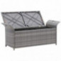 pedkit Truhenbank mit Auflage Gartenbank Gartentruhe Kissentruhe Kissenbox Sitzbank Rattanbank Grau 138 x 50 x 60 cm Poly Rat pedkit Truhenbank mit Auflage Gartenbank Gartentruhe Kissentruhe Kissenbox Sitzbank Rattanbank Grau 138 x 50 x 60 cm Poly Rat