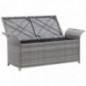 vidaXL Truhenbank mit Auflage Gartenbank Gartentruhe Kissentruhe Kissenbox Sitzbank Rattanbank Bank Box Auflagenbox Grau 138c vidaXL Truhenbank mit Auflage Gartenbank Gartentruhe Kissentruhe Kissenbox Sitzbank Rattanbank Bank Box Auflagenbox Grau 138c