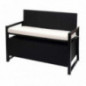 Mendler Poly-Rattan 2er Sitzbank HWC-F39, Gartenbank Truhenbank, Staufach Aufbewahrung Sitzkissen - anthrazit, Kissen Creme Mendler Poly-Rattan 2er Sitzbank HWC-F39, Gartenbank Truhenbank, Staufach Aufbewahrung Sitzkissen - anthrazit, Kissen Creme