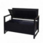 Mendler Poly-Rattan 2er Sitzbank HWC-F39, Gartenbank Truhenbank, Staufach Aufbewahrung Sitzkissen - anthrazit, Kissen Creme Mendler Poly-Rattan 2er Sitzbank HWC-F39, Gartenbank Truhenbank, Staufach Aufbewahrung Sitzkissen - anthrazit, Kissen Creme