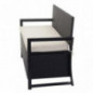 Mendler Poly-Rattan 2er Sitzbank HWC-F39, Gartenbank Truhenbank, Staufach Aufbewahrung Sitzkissen - anthrazit, Kissen Creme Mendler Poly-Rattan 2er Sitzbank HWC-F39, Gartenbank Truhenbank, Staufach Aufbewahrung Sitzkissen - anthrazit, Kissen Creme