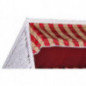 Strandkorb Ostsee Volllieger Strandstuhl Gartenliege Liegestuhl PE Geflecht Weiß - Rot inkl. 4 Kissen - Strandkörbe aus Harth