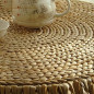 ZYMEN EIN Kleiner Tisch, Abaca-Couchtisch, Kleiner Teetisch aus Stroh, Kleiner Balkontisch, einfacher Bambus- und Rattantisch ZYMEN EIN Kleiner Tisch, Abaca-Couchtisch, Kleiner Teetisch aus Stroh, Kleiner Balkontisch, einfacher Bambus- und Rattantisch