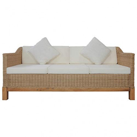 JUNZAI 3-Sitzer-Sofa mit Polstern, Couch für Wohnzimmer, für Wohnungen, Couch Mit Schlaffunktion, Loungesofa, Sofas & Couches