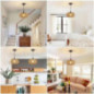 Vintage Boho Hängelampe mit Rattan Lampenschirm Natürliches Pendelleuchte Esstisch - Rustikal Hängeleuchte E27 für Schlafzimm Vintage Boho Hängelampe mit Rattan Lampenschirm Natürliches Pendelleuchte Esstisch - Rustikal Hängeleuchte E27 für Schlafzimm