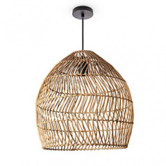 Paco Home Pendelleuchte Wohnzimmer Boho Korbleuchten Pendellampe Rattan Hängeleuchte Esszimmer Lampe Papier E27, Lampenart:Pe