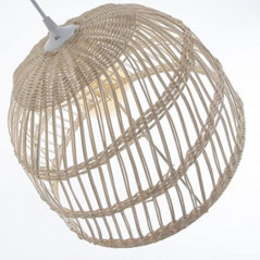 LUSSIOL - Saigon Hängeleuchte, Rattan, E27-Glühbirne, 60 W, Naturton, Durchmesser 40 x H20 cm, Design Hängeleuchte für jeden 