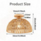 Vintage Boho Rattan Lampe Deckenleuchte Hängelampe - Bambus Holz Lampenschirm Retro Deckenlampe Badlampe Badezimmerlampe Wand Vintage Boho Rattan Lampe Deckenleuchte Hängelampe - Bambus Holz Lampenschirm Retro Deckenlampe Badlampe Badezimmerlampe Wand