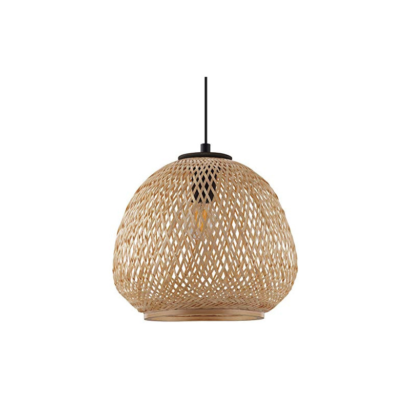 EGLO Pendelleuchte Dembleby, 1 flammige Hängelampe Vintage, Natur, Hygge, Hängeleuchte Holz Korb geflochten, Esstischlampe, W EGLO Pendelleuchte Dembleby, 1 flammige Hängelampe Vintage, Natur, Hygge, Hängeleuchte Holz Korb geflochten, Esstischlampe, W