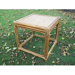 Tisch Rattantisch, Beistelltisch, Couchtisch aus Rattan, 55cm x 55cm