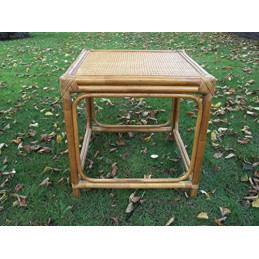 Tisch Rattantisch, Beistelltisch, Couchtisch aus Rattan, 55cm x 55cm